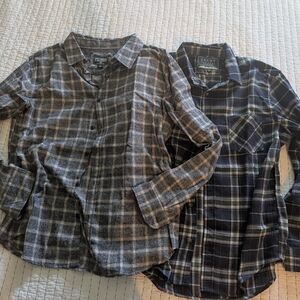 Jachs Gray and Blue Plaid Shirts